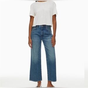 Denim Forum The Farrah Hi-Rise Wide Cropped Women's Jeans Size 28 Inseam 25